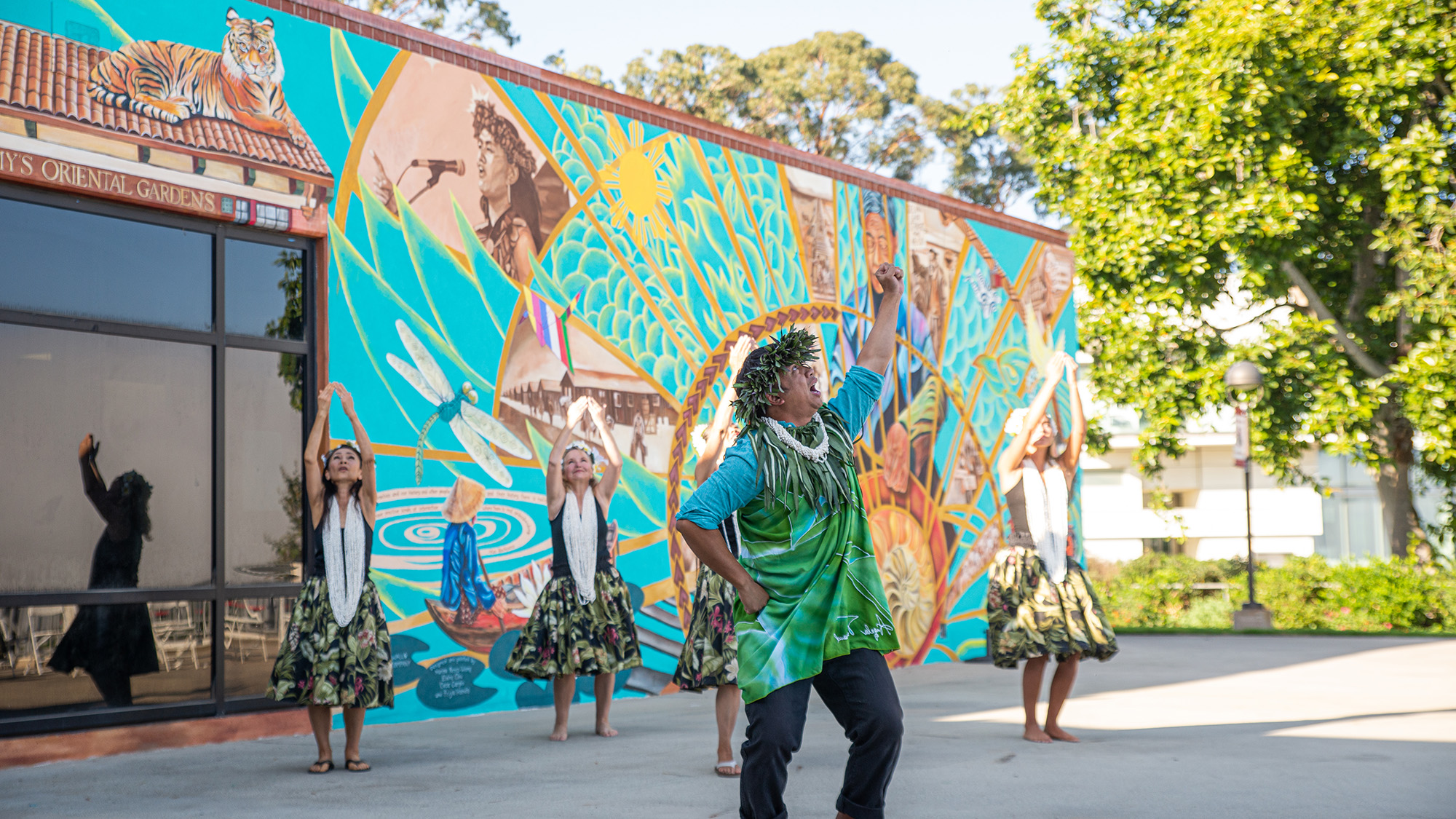 Hula Demo at AAPI+ Mural