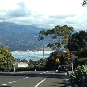 The Mesa Area from Cliff drive looking at the Ocean and Mountains